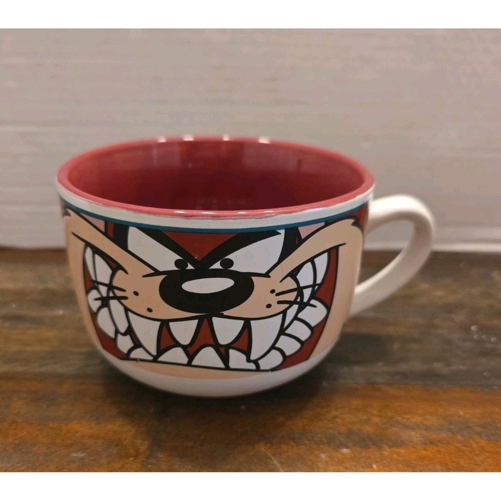 Vtg 2002 Looney Tunes Taz Tasmanian Devil Soup Mug Gibson Ceramic Cup 24 oz